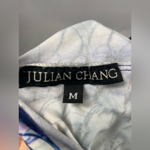 Jumpsuit Julian Chang Purple and Blue White Medium - Picture 11 of 12